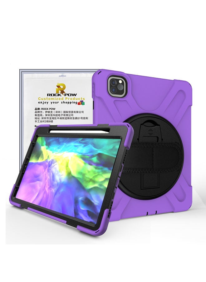 Rock Pow Protective Durable Case for iPad Pro 11 2020/2018 Purple - Image 1
