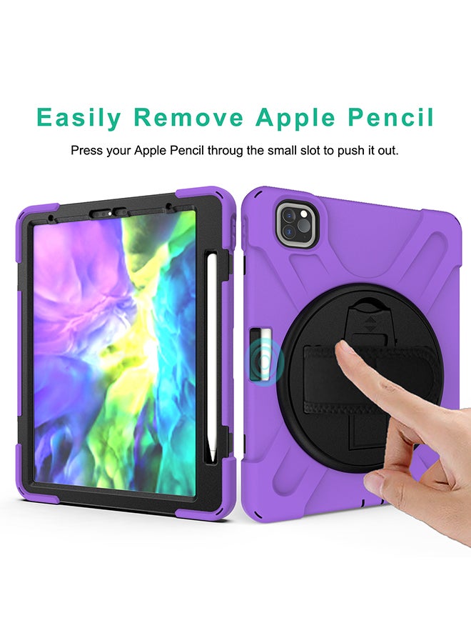 Rock Pow Protective Durable Case for iPad Pro 11 2020/2018 Purple - Image 3