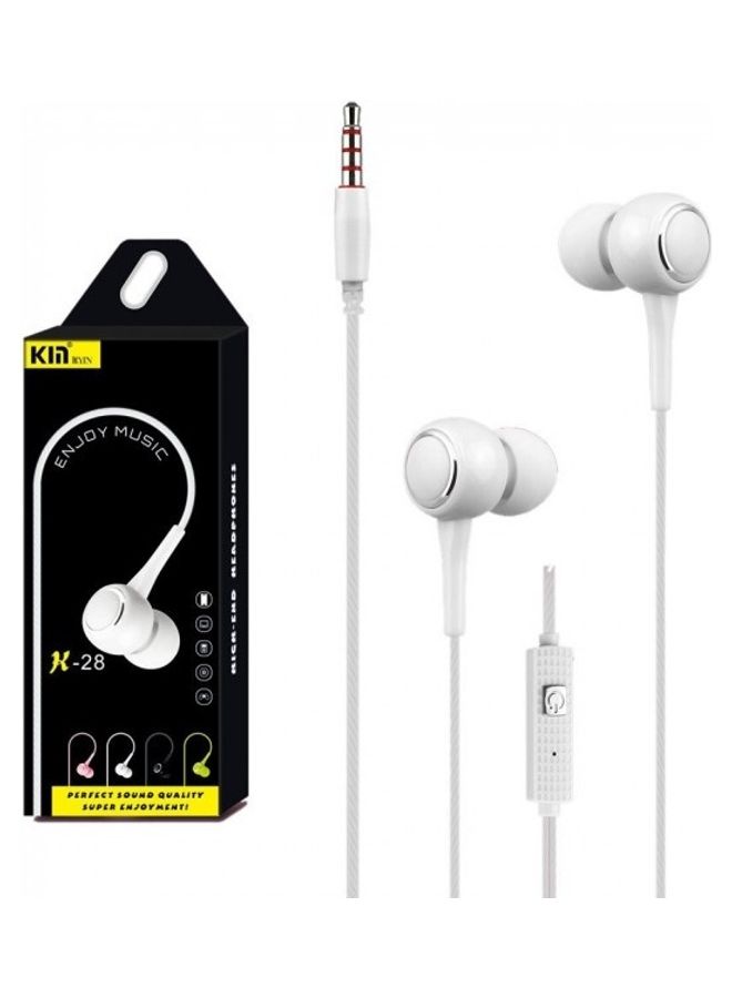 KIN Wired In-Ear Headphones White  - Image 4