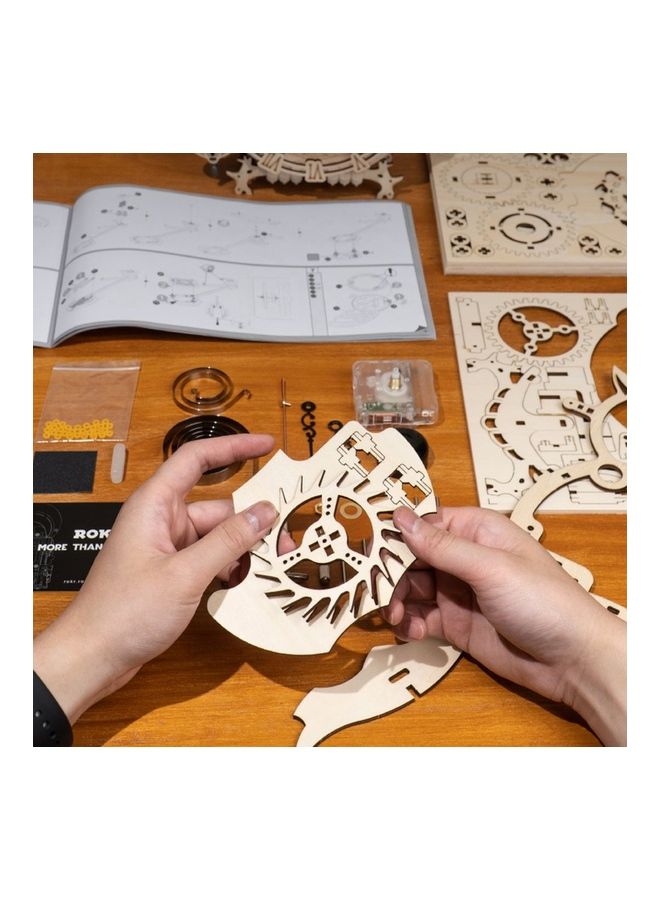 ساعة طاولة خشبية على شكل بومة ثلاثية الإبعاد - Image 2