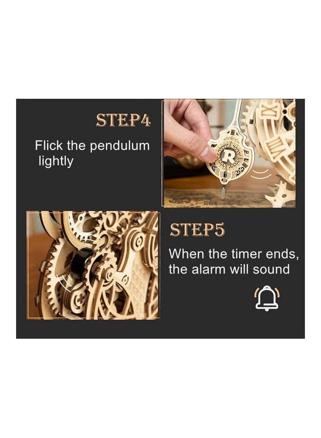 ساعة طاولة خشبية على شكل بومة ثلاثية الإبعاد - Image 4