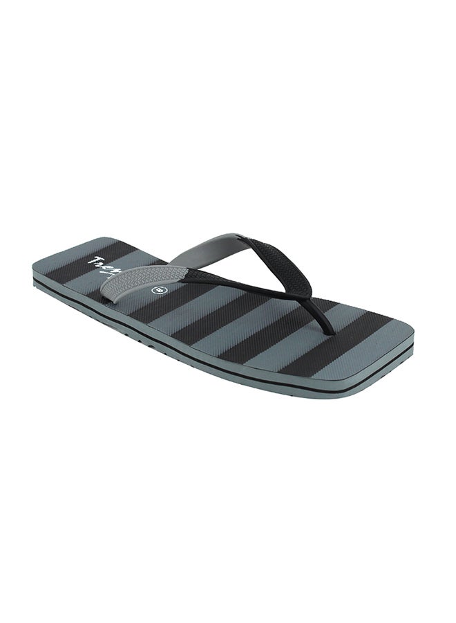 Flat Casual Flip Flops Black/Grey