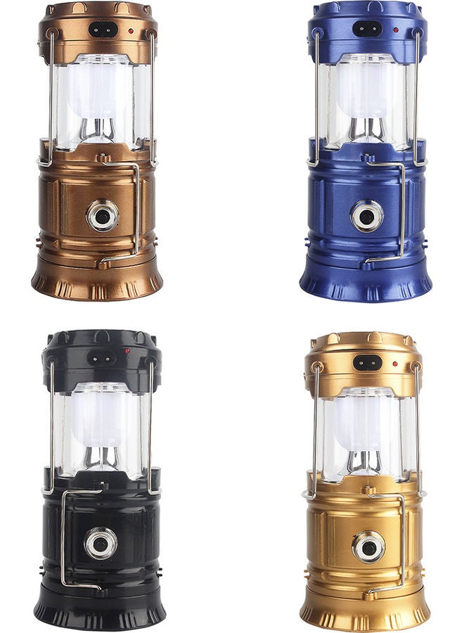 Stylish Rechargeable Camping Handhold Lantern Brown 16*12*12cm Gold - Image 3