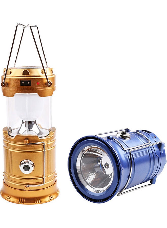 Stylish Rechargeable Camping Handhold Lantern Brown 16*12*12cm Gold - Image 2