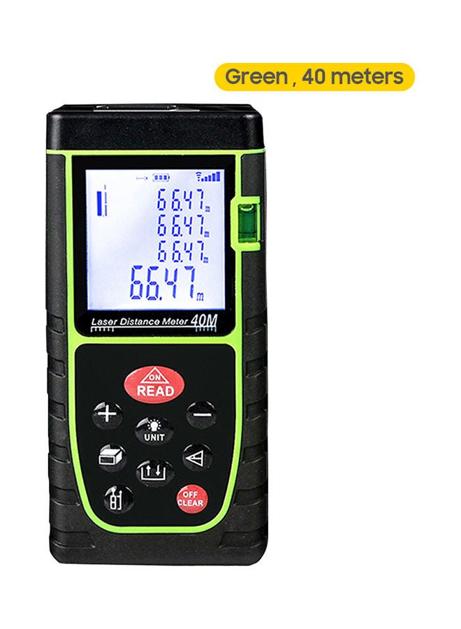 Handheld Digital Distance Meter Black/Green  - Image 2
