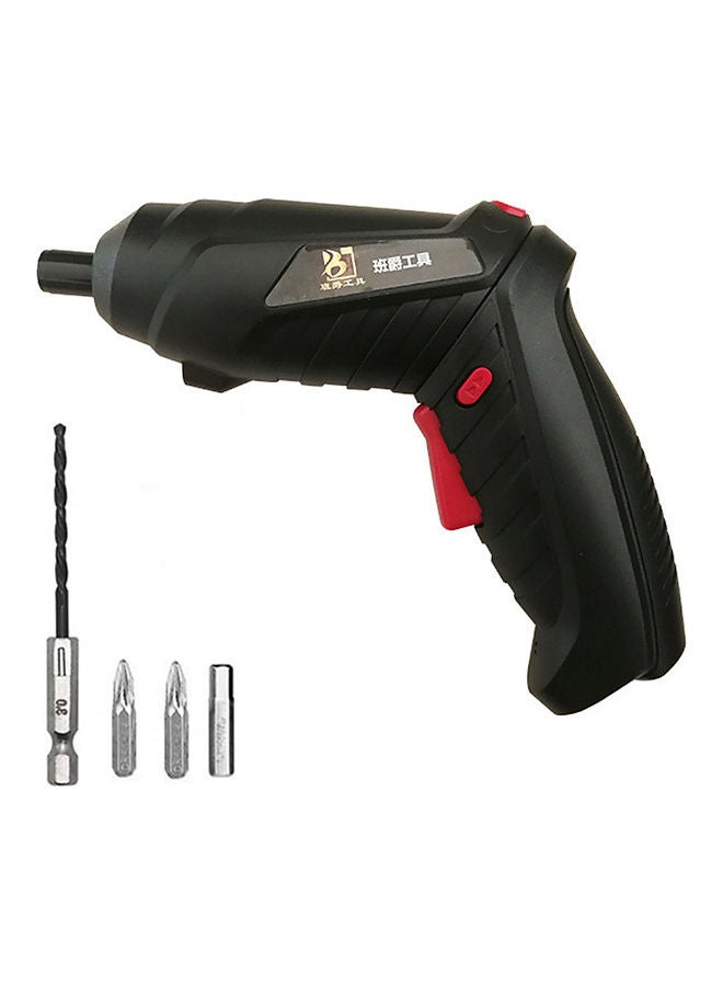 Generic 3.6 Volt Cordless Electric Screwdriver Kit with LED Light Black Black/Silver 