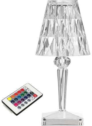 Acrylic Diamond Table Lamp Remote Control And Manual Clear - v1626678880/N49263896A_1