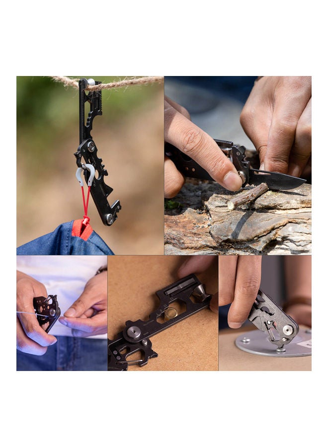 28-In-1 Mini Multitool Folding Knife Black  - Image 3