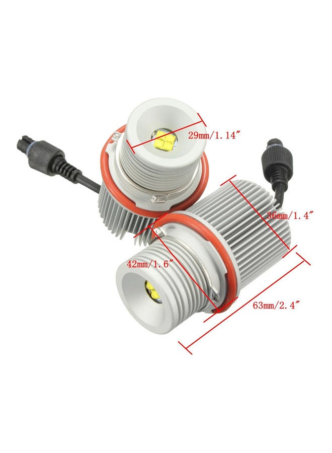 Generic 2-Piece LED Halo Ring Light Bulb For BMW E87/E39/M5/M6/E83/X3/E60/E63/E65 E66/E53/X5  - Image 2
