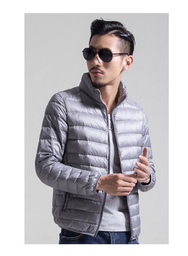 Joychic Stand Collar Down Jacket Grey  - Image 1