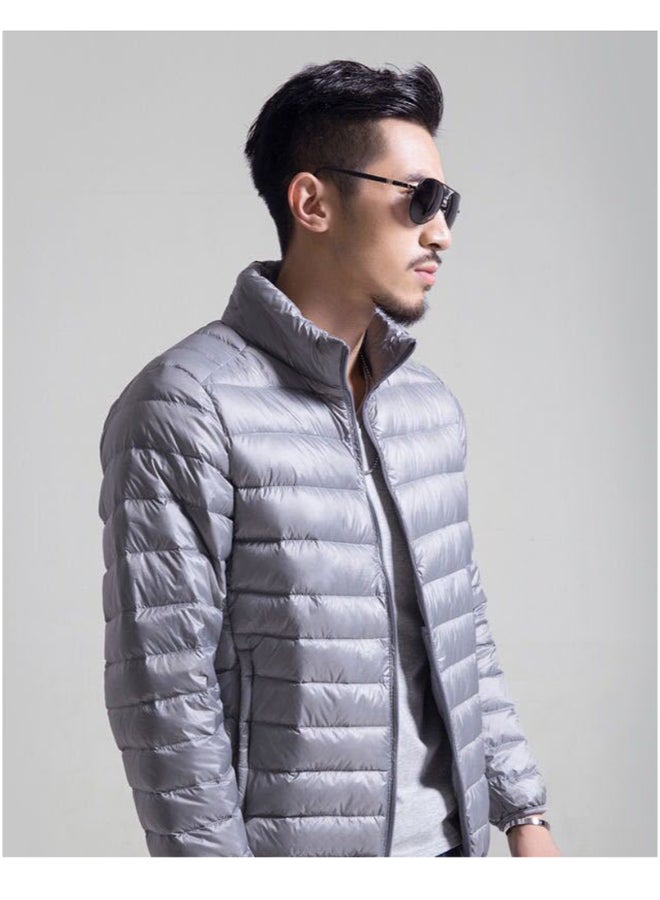 Joychic Stand Collar Down Jacket Grey  - Image 3