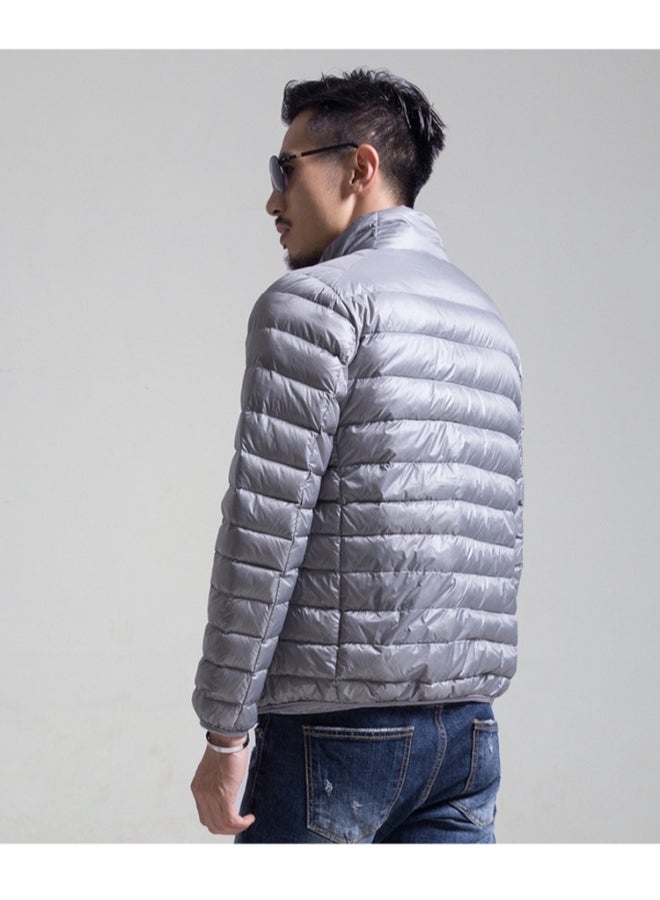Joychic Stand Collar Down Jacket Grey  - Image 2