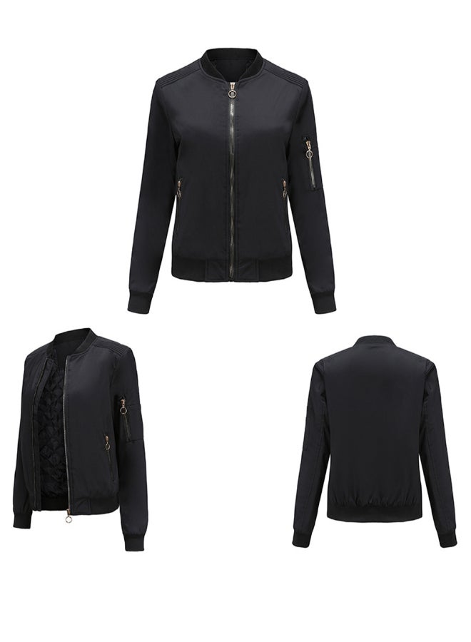 Zipper Bomber Jacket Black - v1626679558/N49024757V_3