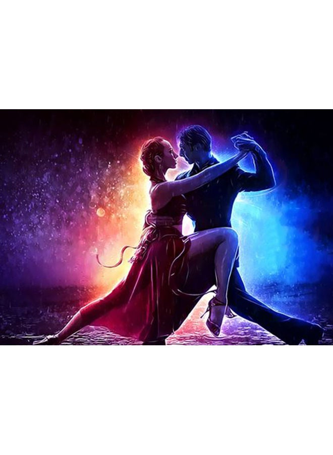 Dancing People Landscape Pattern Craft Hand painted DIY Oil Painting On Canvas Paint By Number Kit Multicolor 16x20inch - Image 1