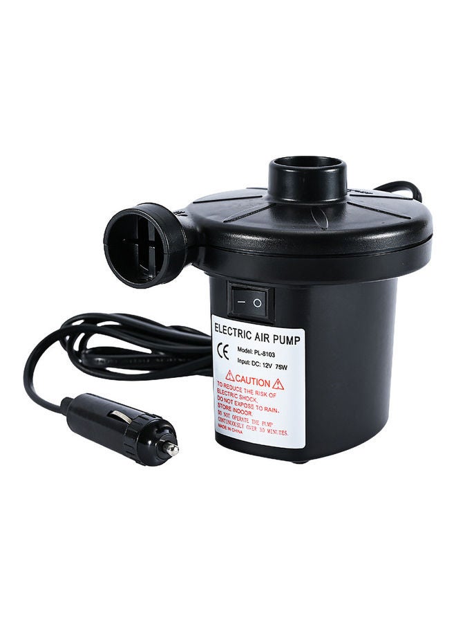 12V Multi-Purpose Electric Air Pump Black 13x10x12cm - Image 1