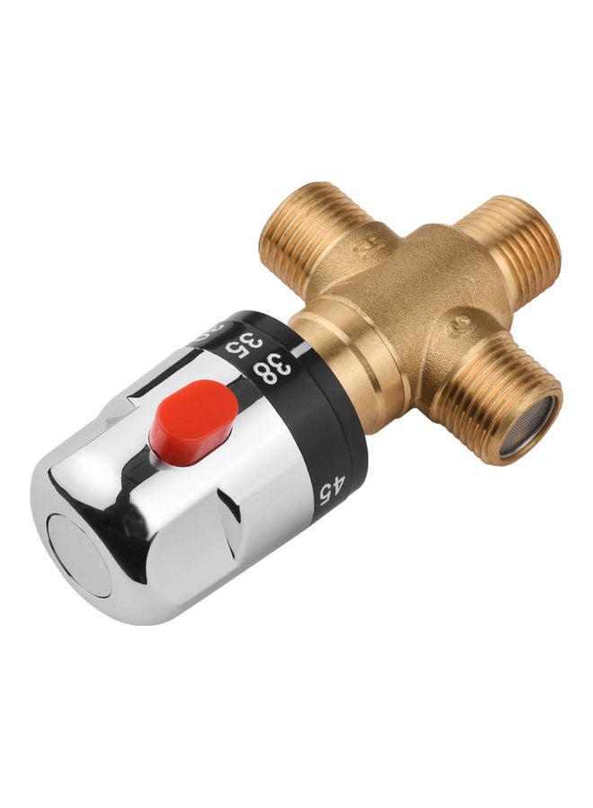 Westore Bathroom Adjustable Thermostatic Mixer Valve Brass Water Mixer Silver/Gold 13x5x7cm - Image 3