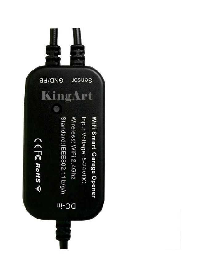 Wi-Fi Switch Intelligent Garage Door Opener Controller Smart Life APP Control Black 10x10x5cm - Image 1