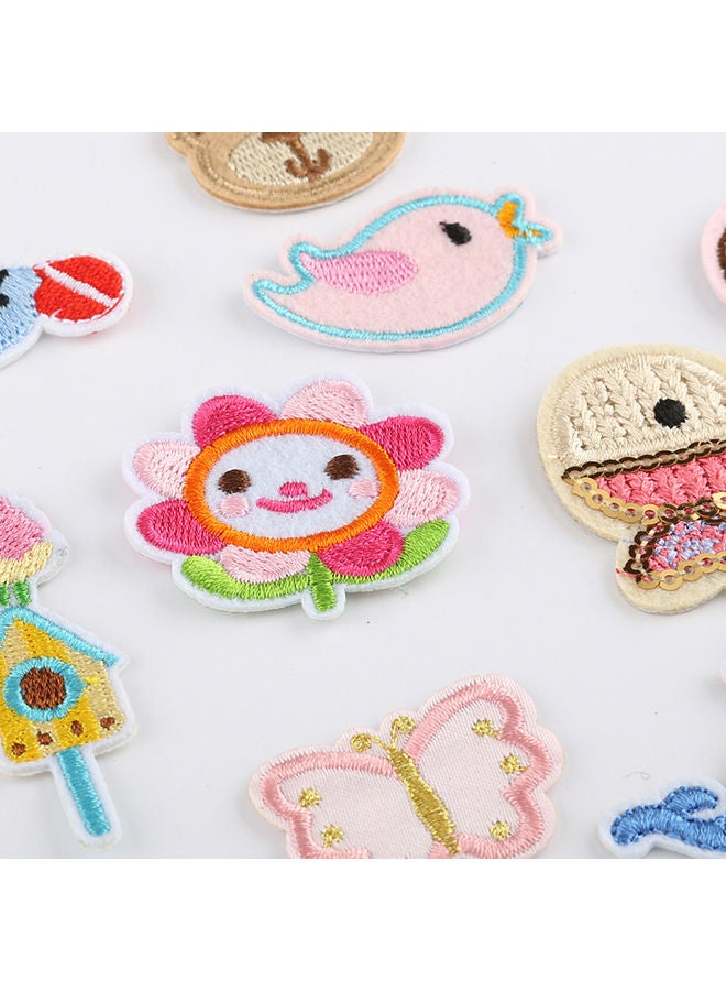39-Piece Iron Sew Mixed Embroidery Cloth Stickers Multicolour - Image 5