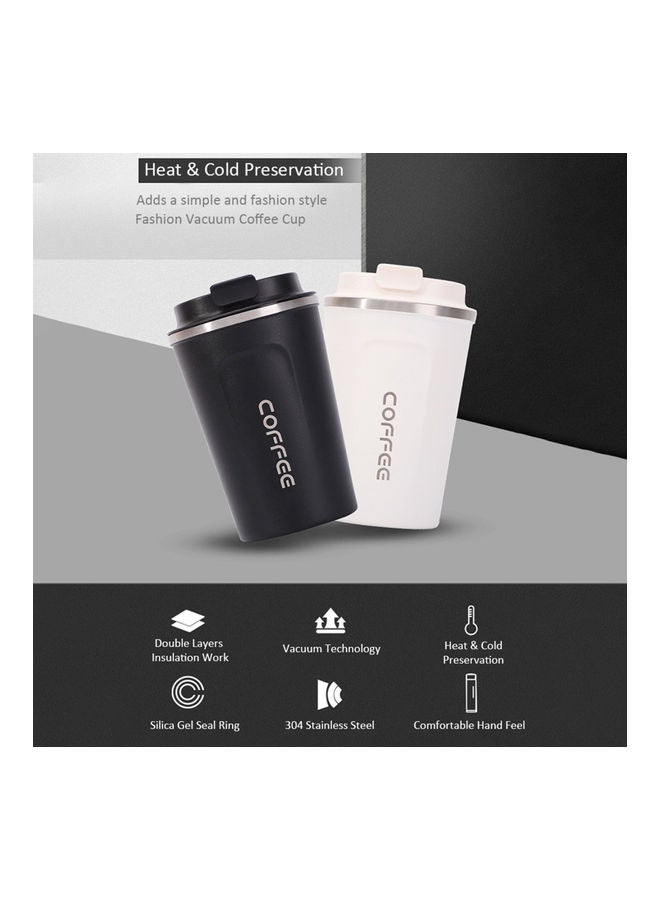 مج قهوة حراري مانع للتسرب من الستانلس ستيل وردي - Image 4