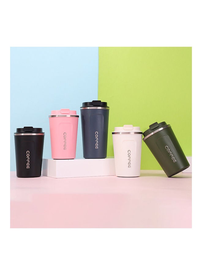 مج قهوة حراري مانع للتسرب من الستانلس ستيل وردي - Image 5