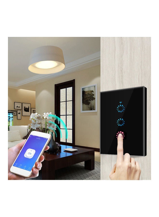 Wi-Fi Smart Switch with Installation Screws Black - Image 2