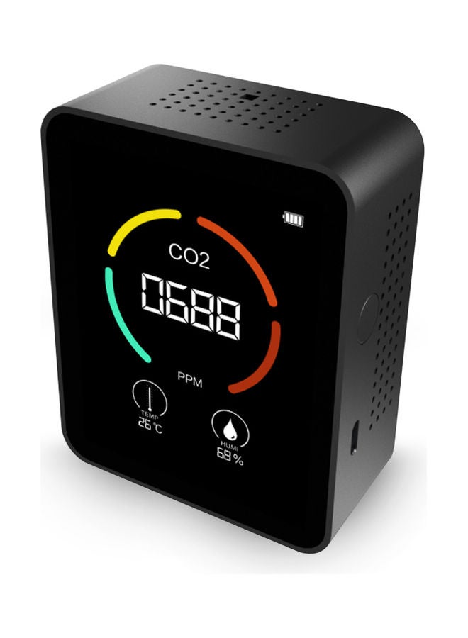 جهاز قياس رقمي 3 في 1 لتحليل الهواء وكاشف لغاز ثاني أكسيد الكربون أسود - Image 1