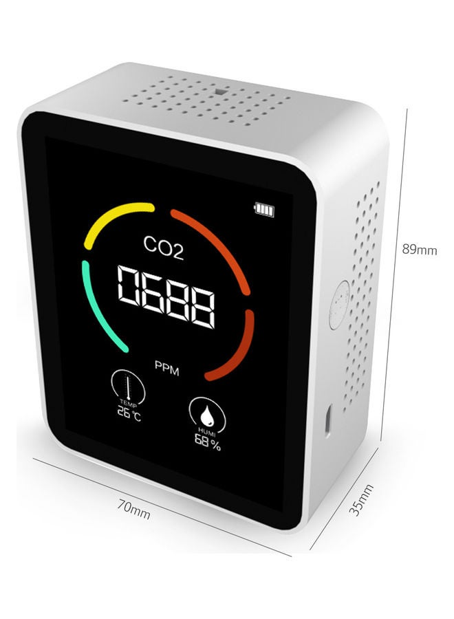 جهاز قياس رقمي 3 في 1 لتحليل الهواء وكاشف لغاز ثاني أكسيد الكربون أسود - Image 2