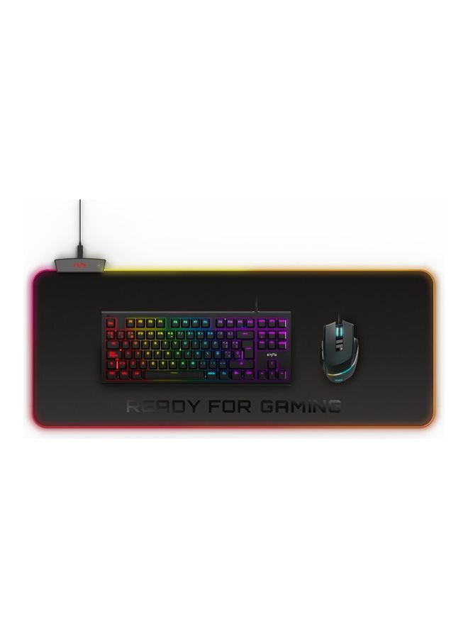 Fabric Gaming Mouse Pad ESG P5 RGB Water Resistant (XL Size, Non-Slip Base), Black