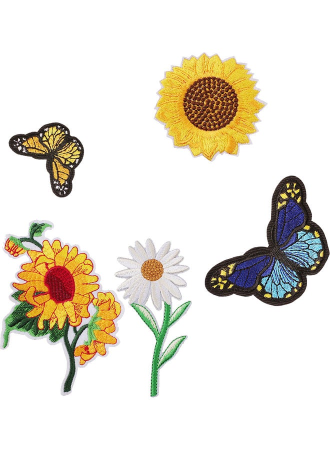 36-Piece Iron Sew Mixed Embroidery Cloth Stickers Multicolour - Image 4