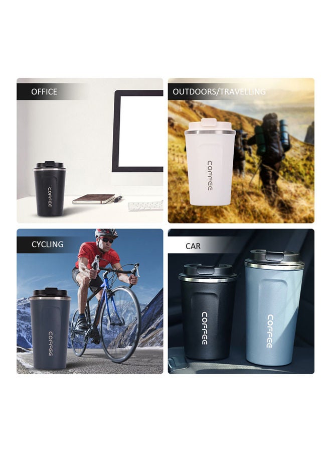 مج قهوة حراري مانع للتسرب من الإستانلس ستيل أزرق داكن - Image 2