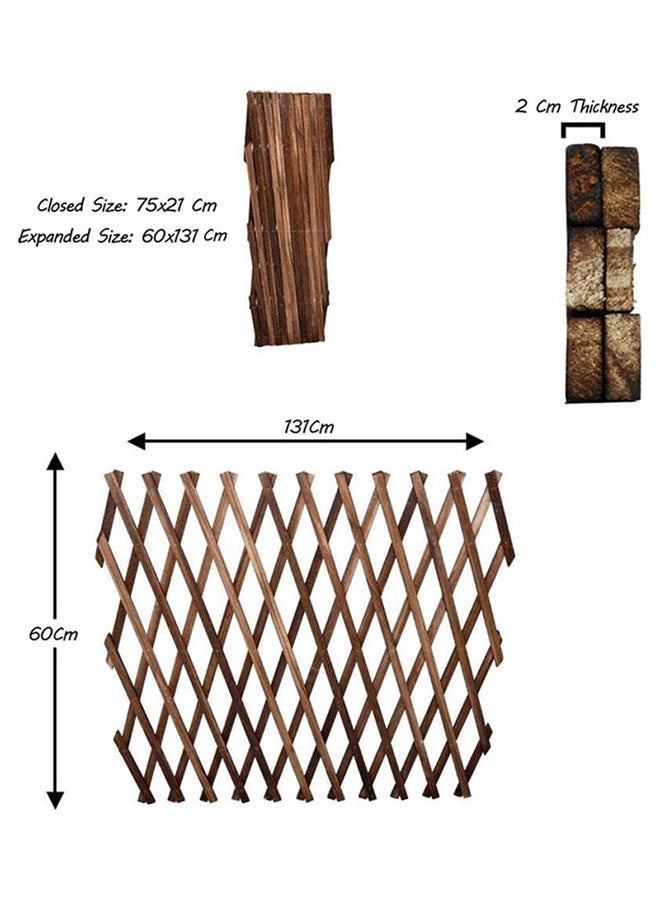 Generic Wooden Portable Fences Brown 131x60cm  - Image 2