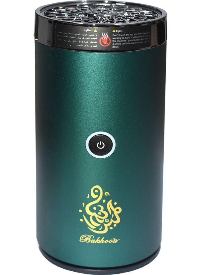 Bukhoor USB Type-C Power Rechargeable Incense Burner Green 16x9cm  - Image 1