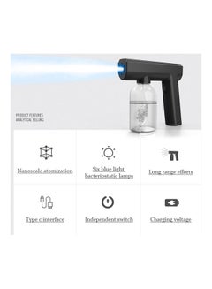 Handheld Wireless Rechargeable Disinfectant Sanitizer Spray Gun Black/Grey 170x160x63mm - v1626688375/N49265989A_7