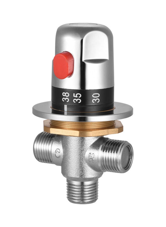 Westore Bathroom Adjustable Thermostatic Mixer Valve Brass Water Mixer Silver 13x5x7cm - Image 1