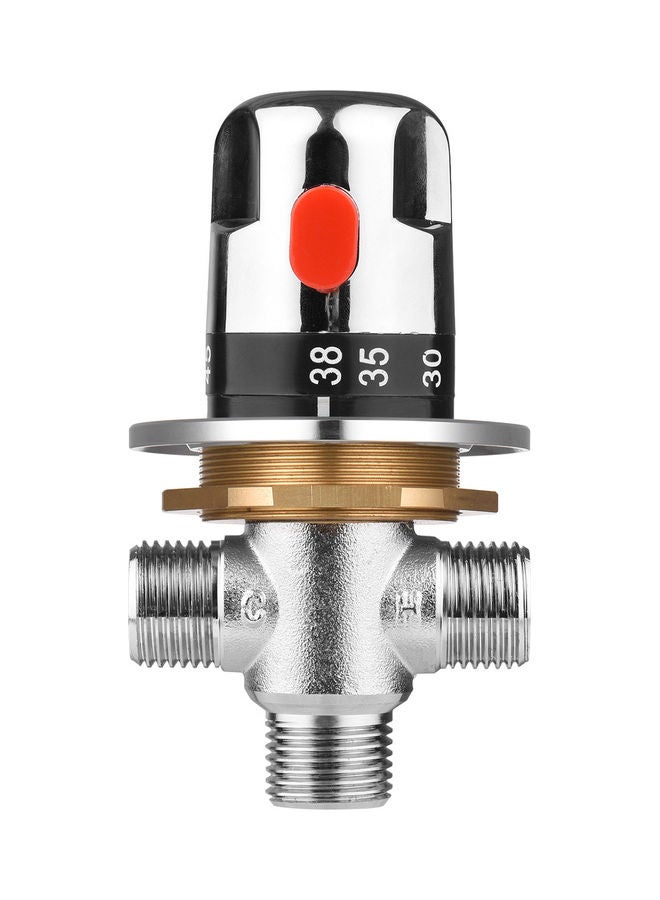 Westore Bathroom Adjustable Thermostatic Mixer Valve Brass Water Mixer Silver 13x5x7cm - Image 2