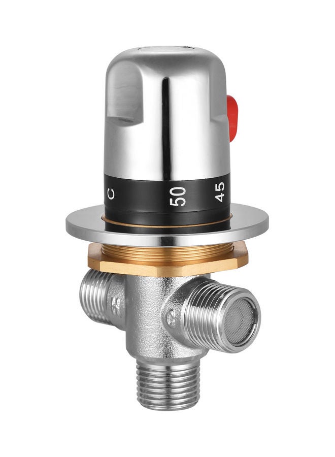 Westore Bathroom Adjustable Thermostatic Mixer Valve Brass Water Mixer Silver 13x5x7cm - Image 3