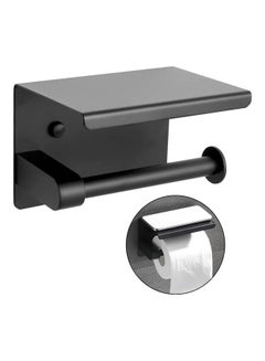 Wall Mounted Toilet Paper Holder With Anti Rust Modern Shelf Black 10.50x4.50x10.50cm - v1626688511/N49267638A_4