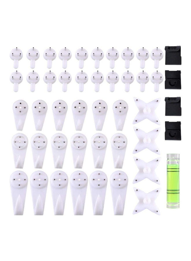 47-Piece Non-Trace Wall Invisible Traceless Drywall Picture Hanging Kit White 2x5x1cm  - Image 1