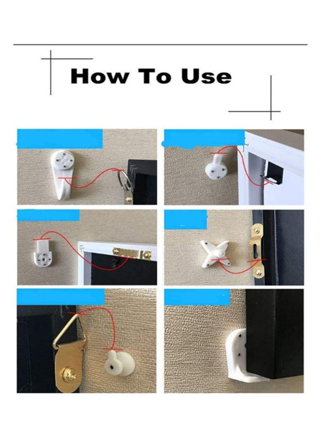 47-Piece Non-Trace Wall Invisible Traceless Drywall Picture Hanging Kit White 2x5x1cm  - Image 5