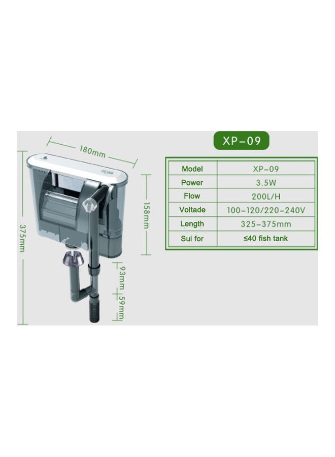 Generic - Aquarium Fish Tank External Hanging Filter Grey/White - Image 1