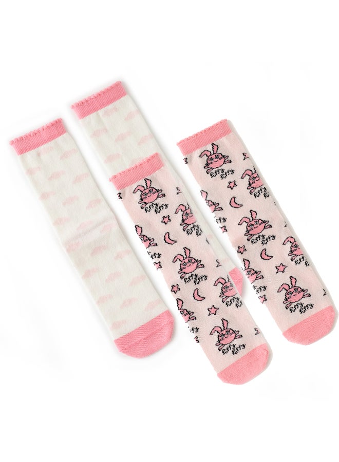 Milk & Moo - 4 Pairs Casual Comfortable Socks Multicolour - Image 1