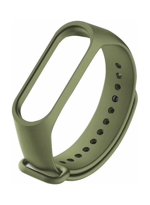 Replacement Silicone Strap For Xiaomi Mi Band 3/4/5/6 Army Green