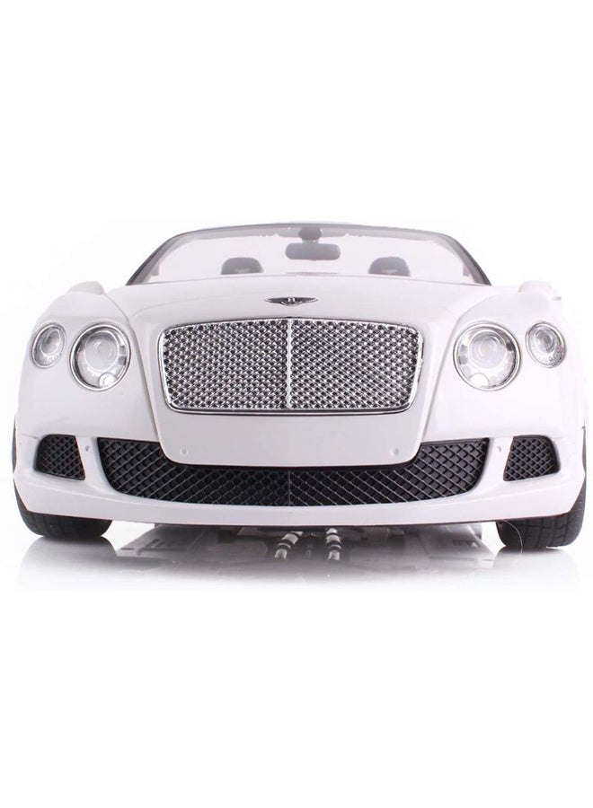 راستار لعبة سيارة بنتلي كونتينينتال جي تي سبيد قابلة للتحويل مقاس 1:12، لون أبيض - Image 3