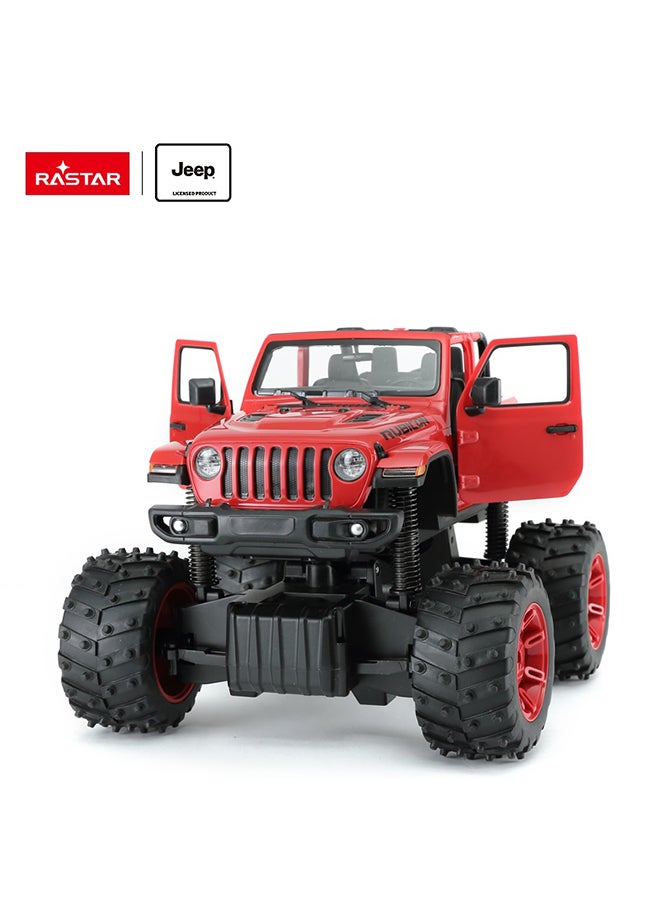 RASTAR - R/C 1:14 Jeep Wrangler JL With Big Foot design Red - Image 1