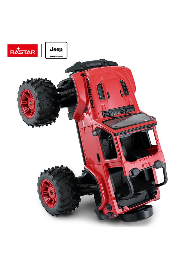 RASTAR - R/C 1:14 Jeep Wrangler JL With Big Foot design Red - Image 1