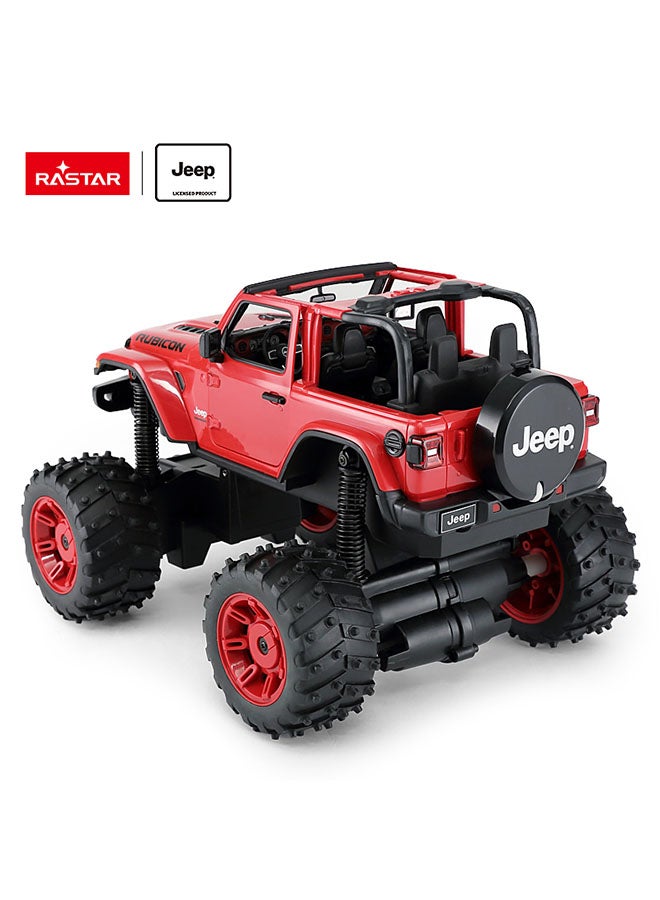 RASTAR - R/C 1:14 Jeep Wrangler JL With Big Foot design Red - Image 1