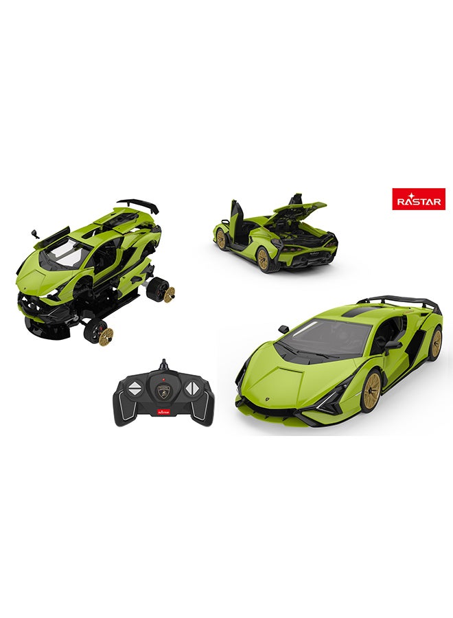 راستار مجموعة بناء سيارة لامبورجيني سيان 1:18 R/C على طراز مكعبات ليجو - Image 2