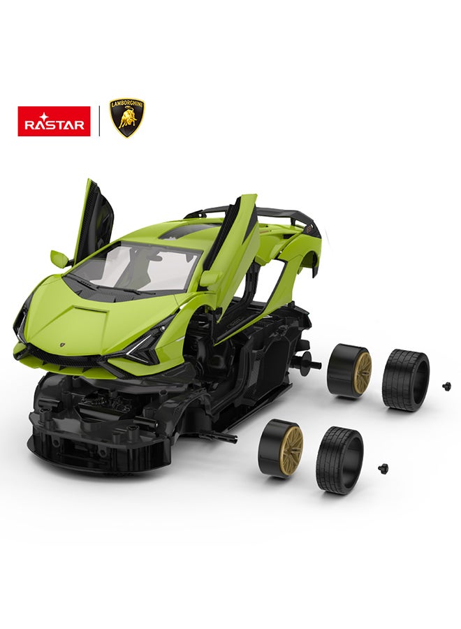 راستار مجموعة بناء سيارة لامبورجيني سيان 1:18 R/C على طراز مكعبات ليجو - Image 4