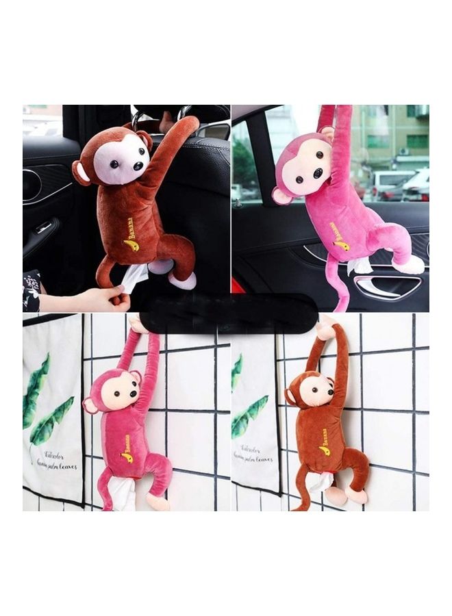 MARGOUN Hanging Monkey Tissue Holder Pink/White 35cm - Image 5