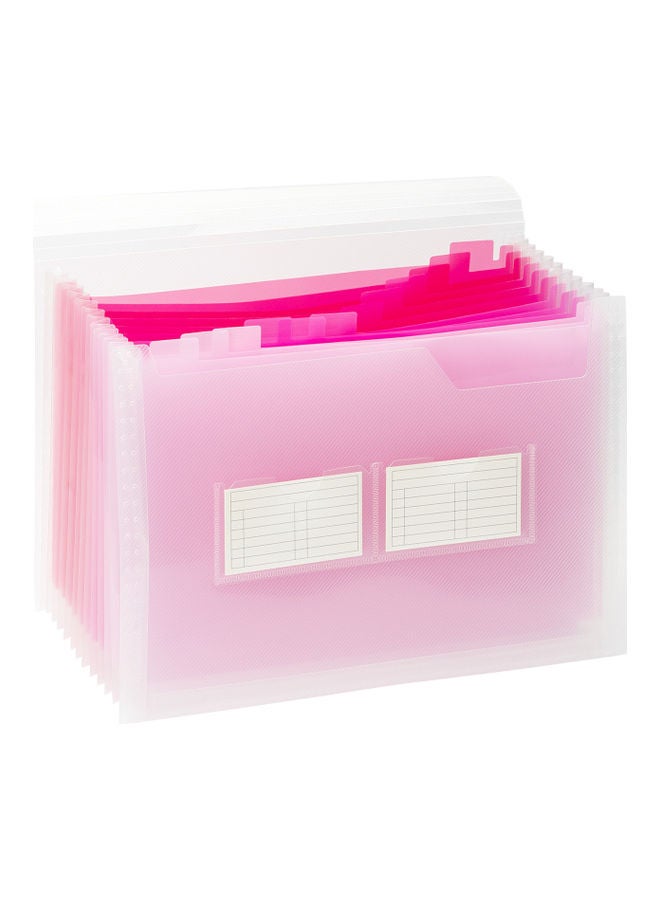 13-Pocket Extended Folder Pink - Image 1